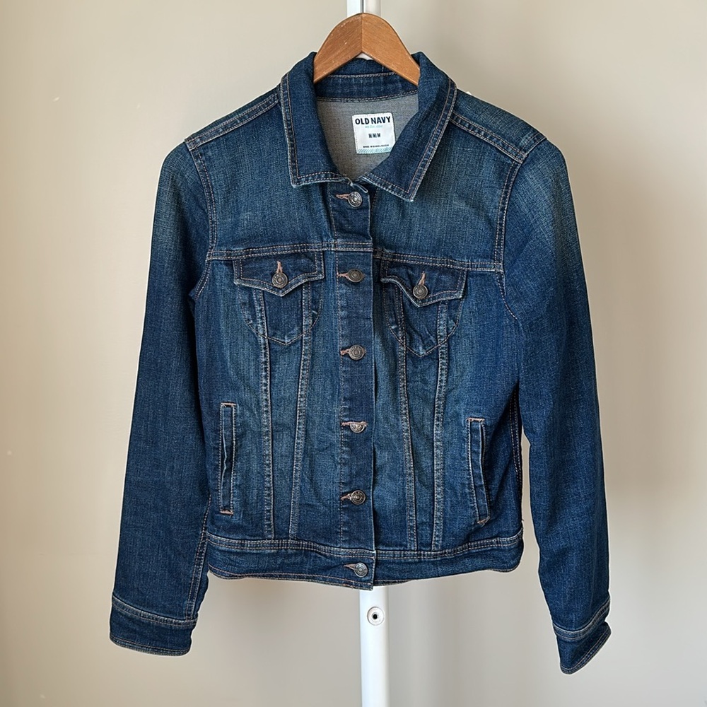 Old Navy Dark Denim Jean Jacket Size Medium